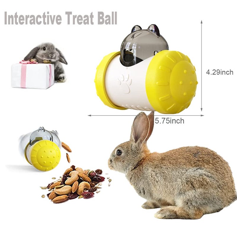 Dbeans Flourithing Rabbit Interactive Treat Ball, Guine Pig Interactive Toy and Meal Dispenser, Helps regulate pet gastrointestinal problems, Improve Digestion and Fight Obesity, Can Use with Food or Treats - Image 2